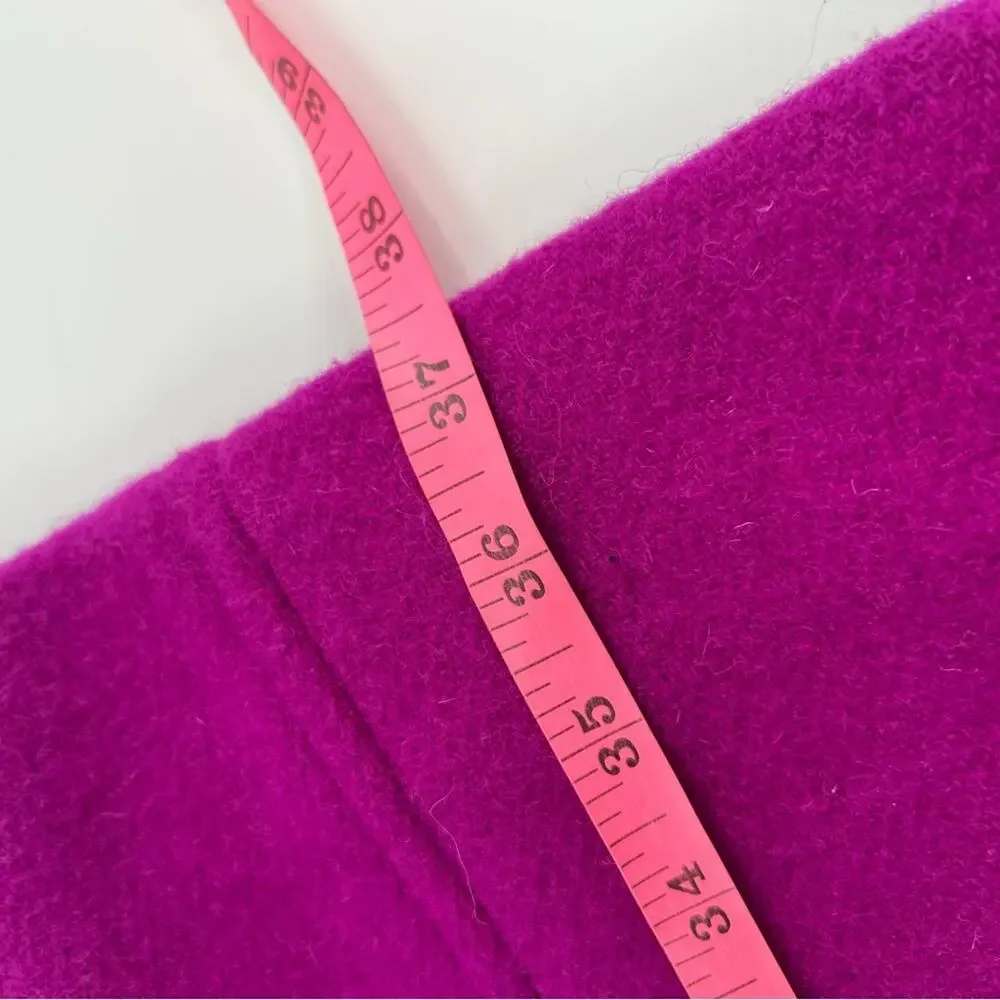 J. Crew Classic Lady Day Coat Italian Wool Blend Fitted Jacket Plum Purple Sz 4